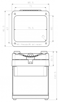 Preview: Sicherungskasten Anbau mit Klappfenster IP67 - 4 Module